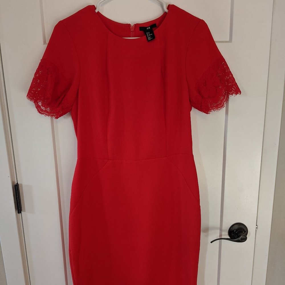 Red H&M cocktail dress